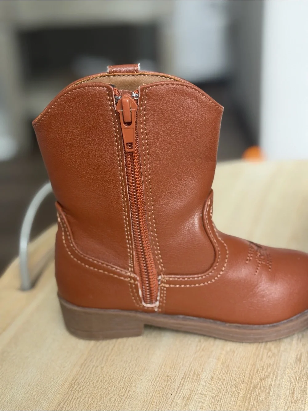 Kids Brown Ankle Boots with Pink Butterfly Sandals Set